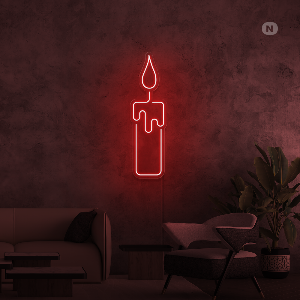 Neon Verlichting Kaars
