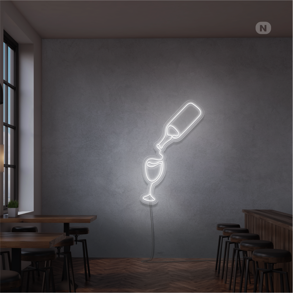 Neon Verlichting Wijnliefhebber