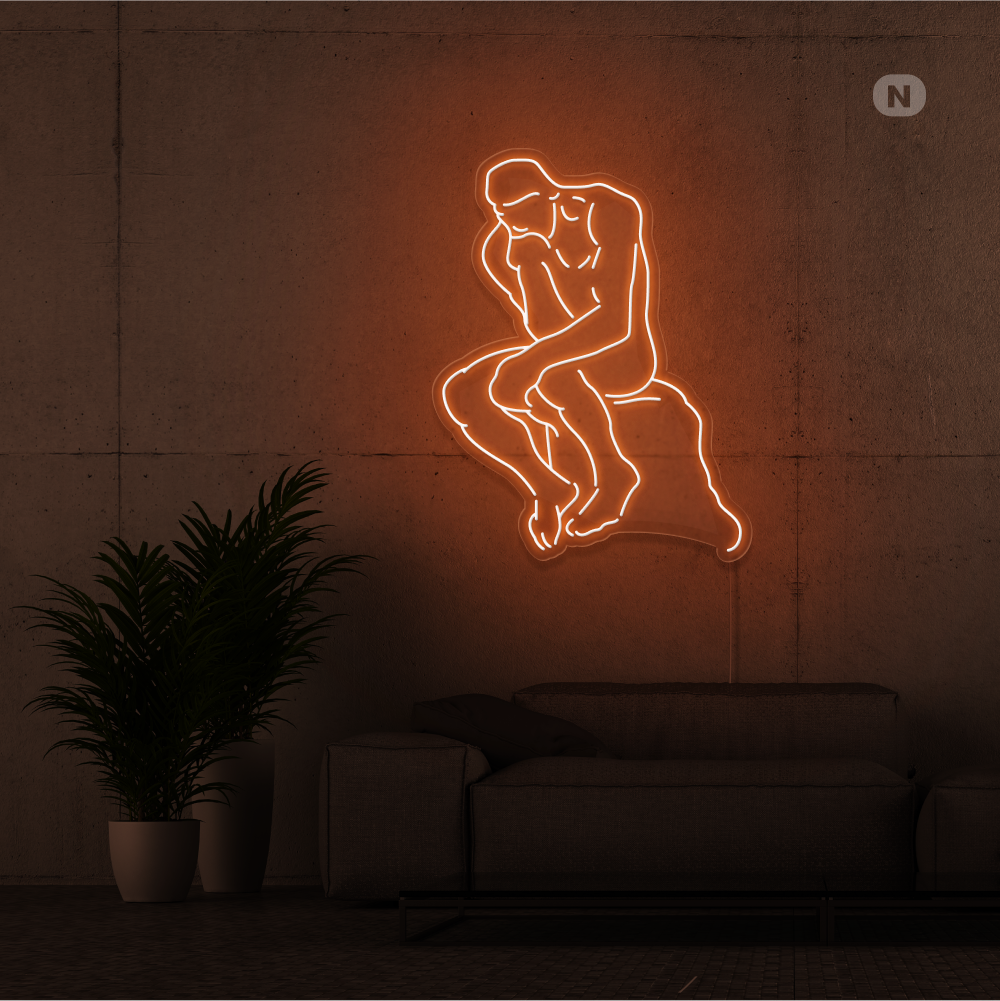 Neon Verlichting De denker