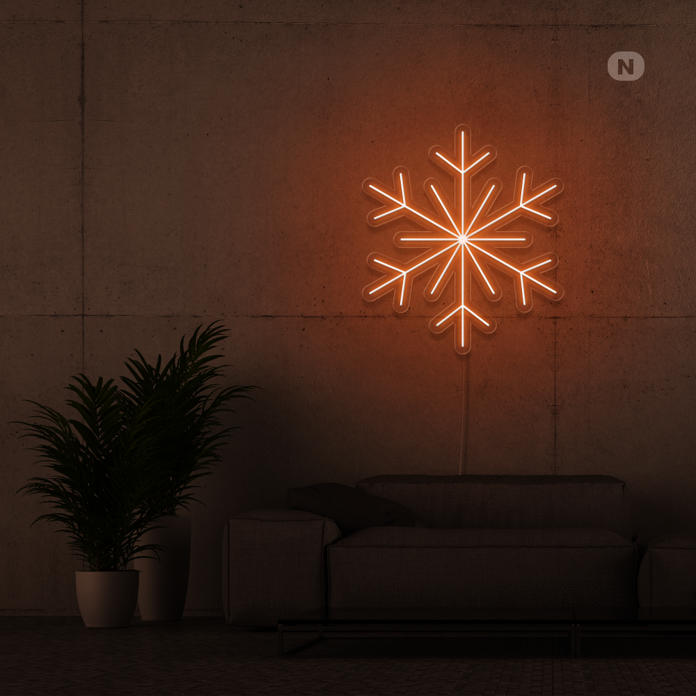 Neon Verlichting Sneeuwvlokken