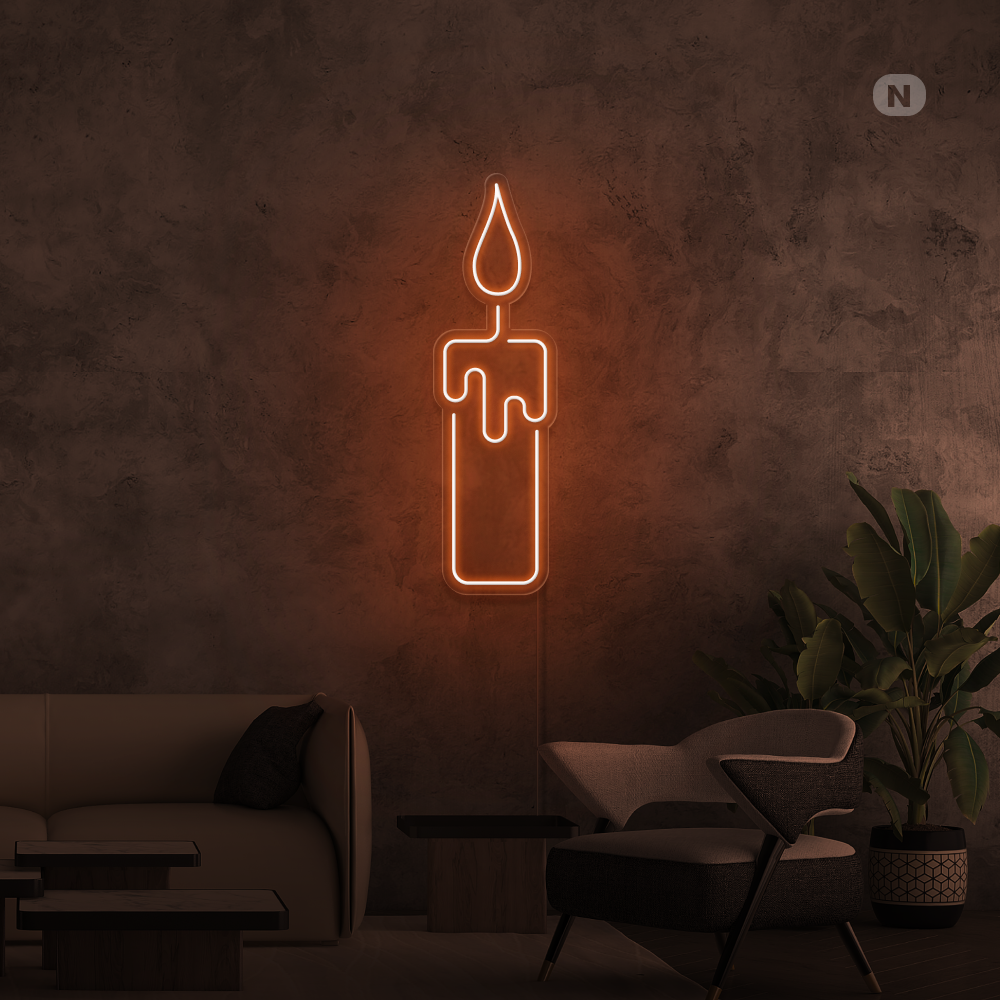 Neon Verlichting Kaars