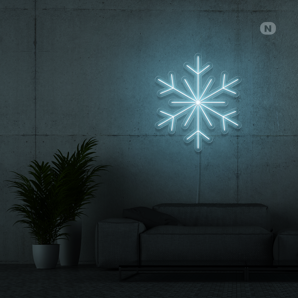 Neon Verlichting Sneeuwvlokken