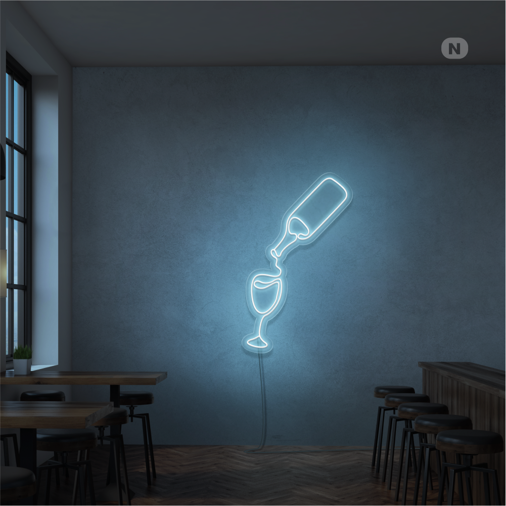 Neon Verlichting Wijnliefhebber