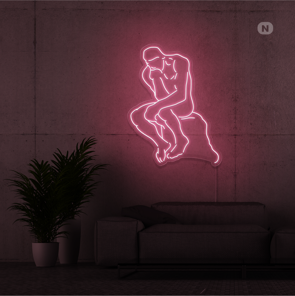 Neon Verlichting De denker