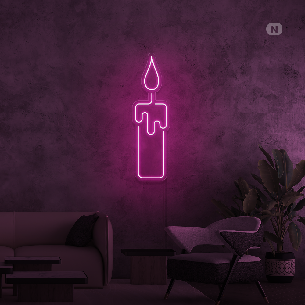 Neon Verlichting Kaars
