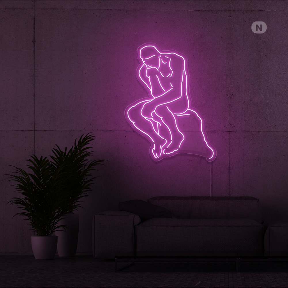 Neon Verlichting De denker