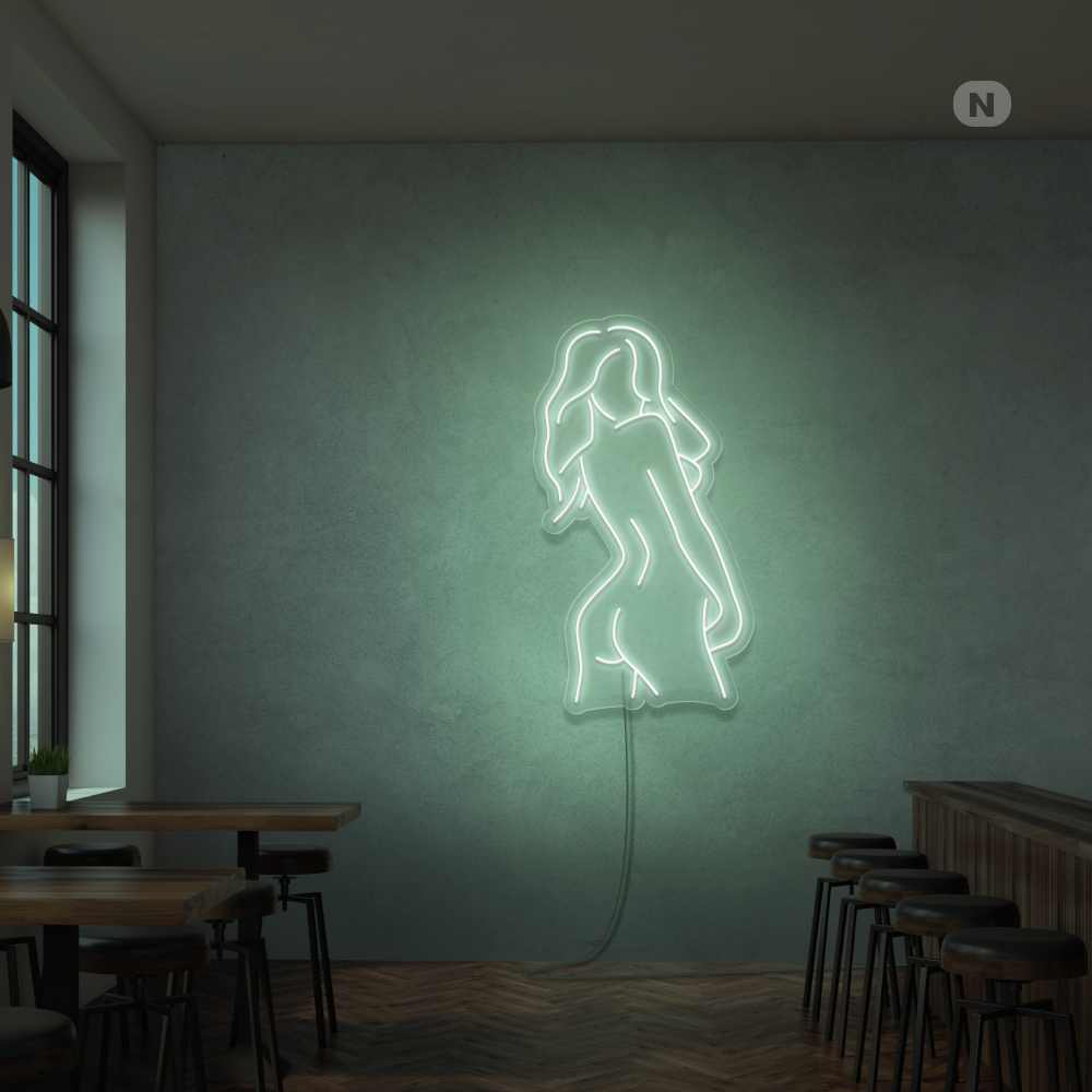 Neon Verlichting Exotisch meisje