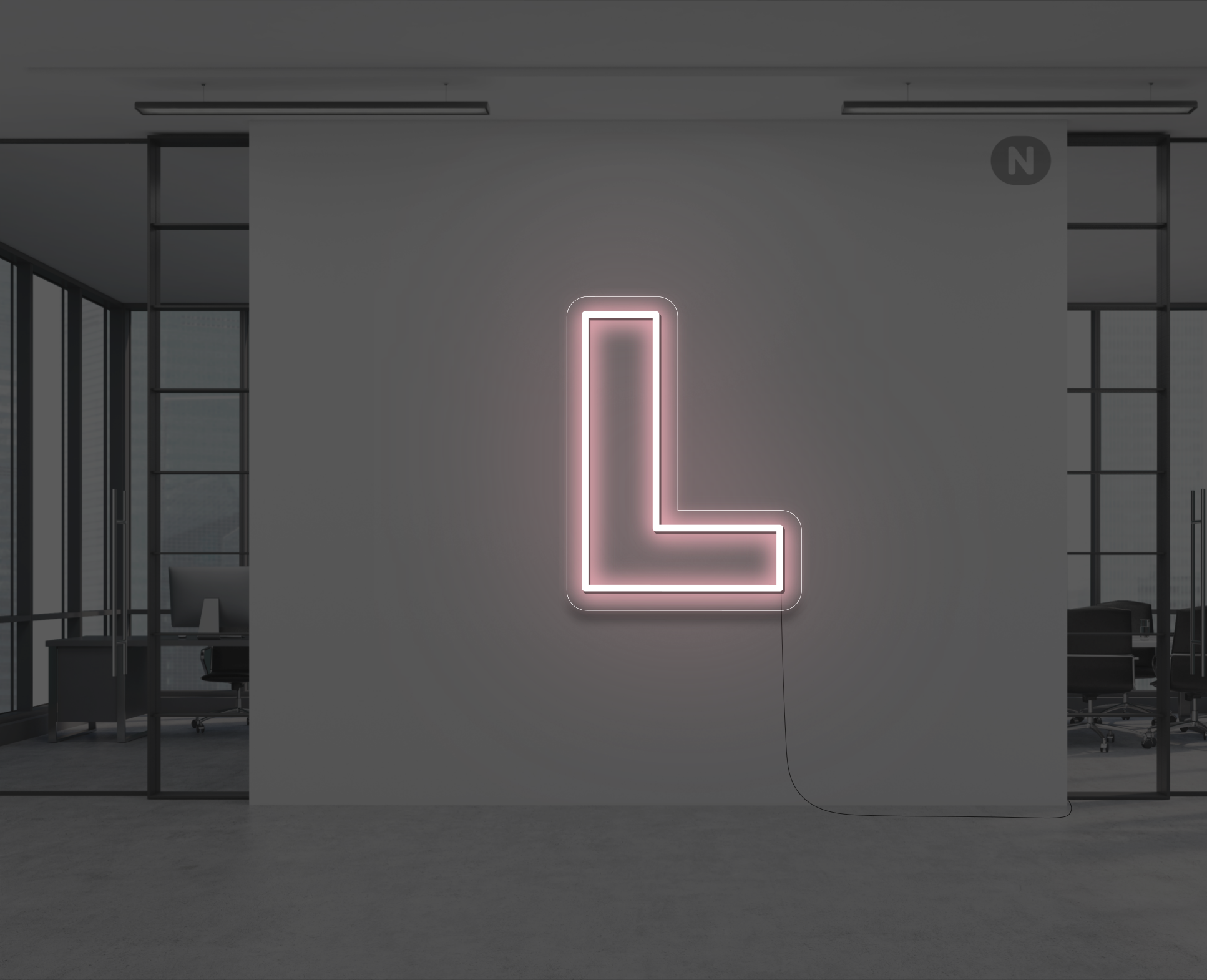 Neon Letter L