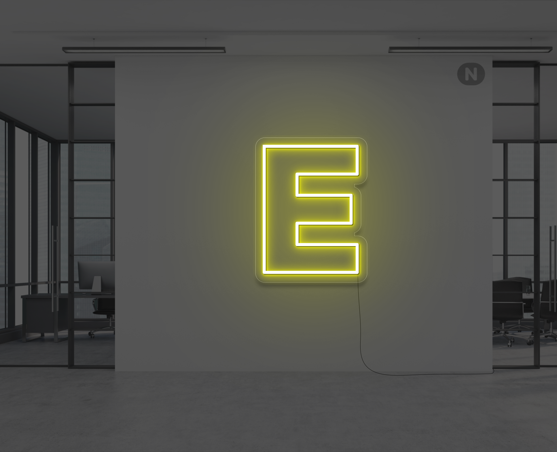 neon-letter-e-geel
