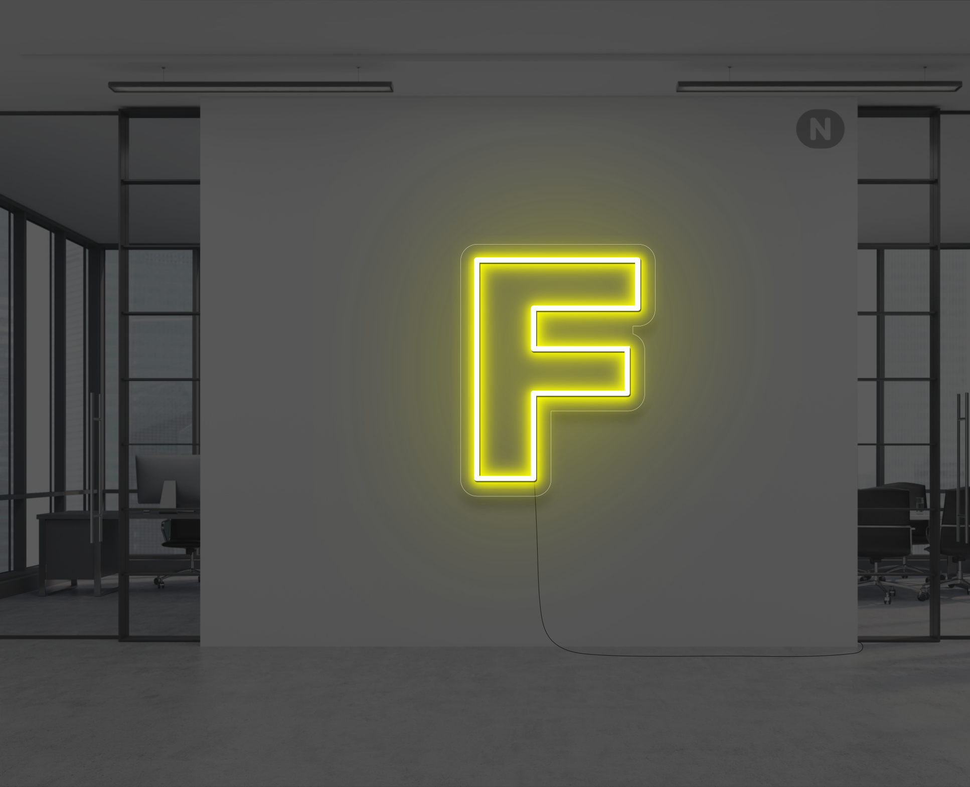 Neon Letter F
