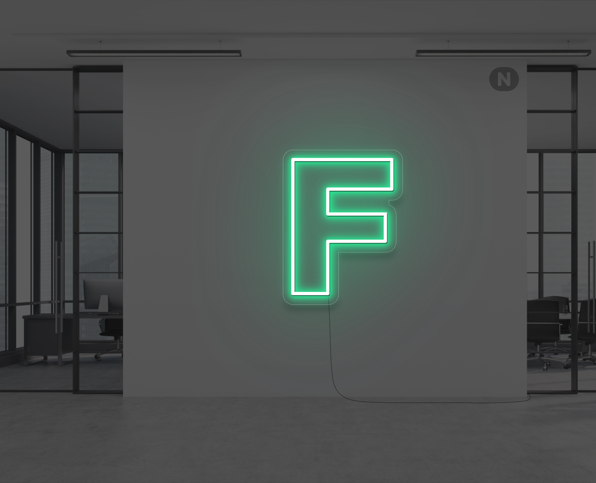 Neon Letter F