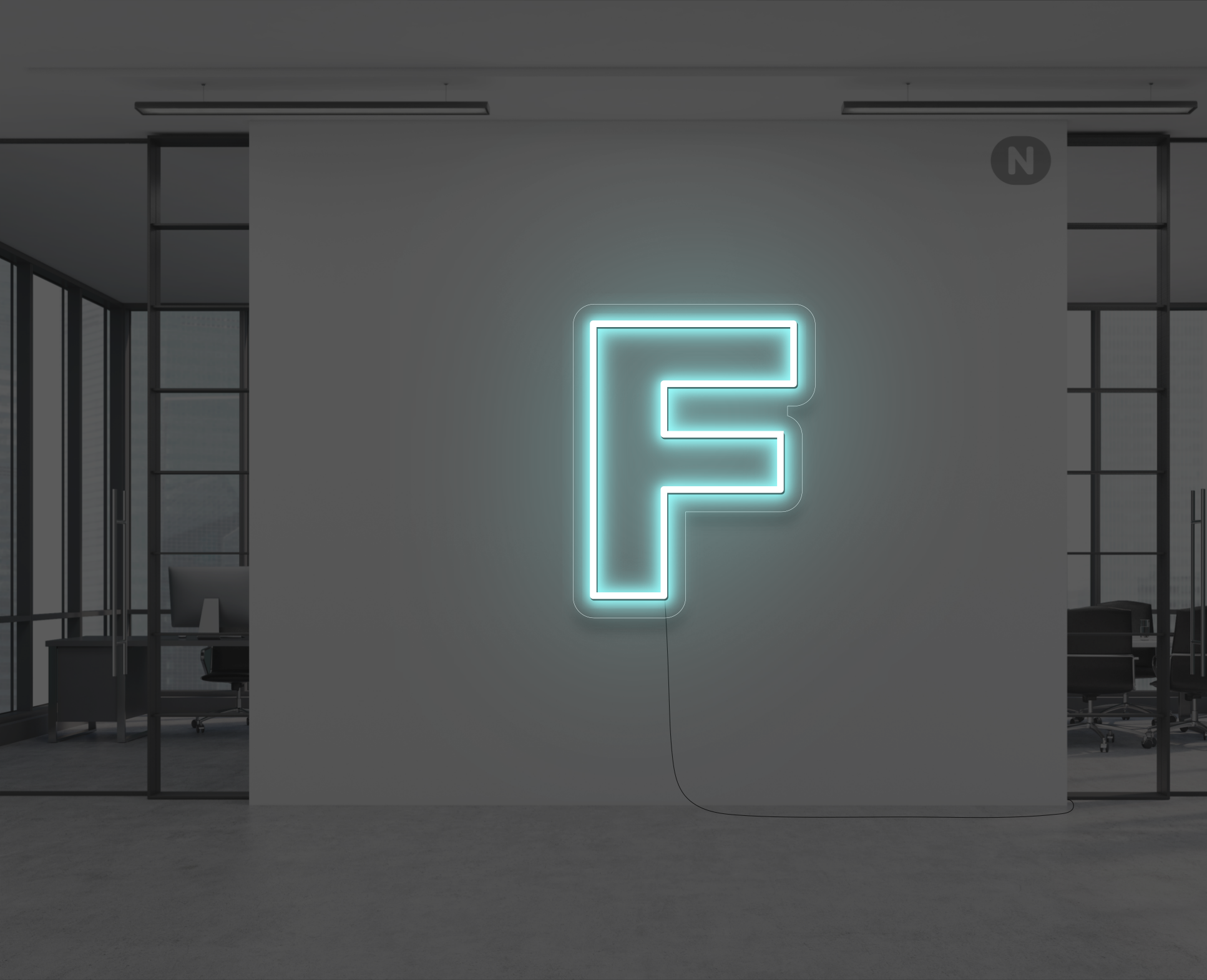 Neon Letter F