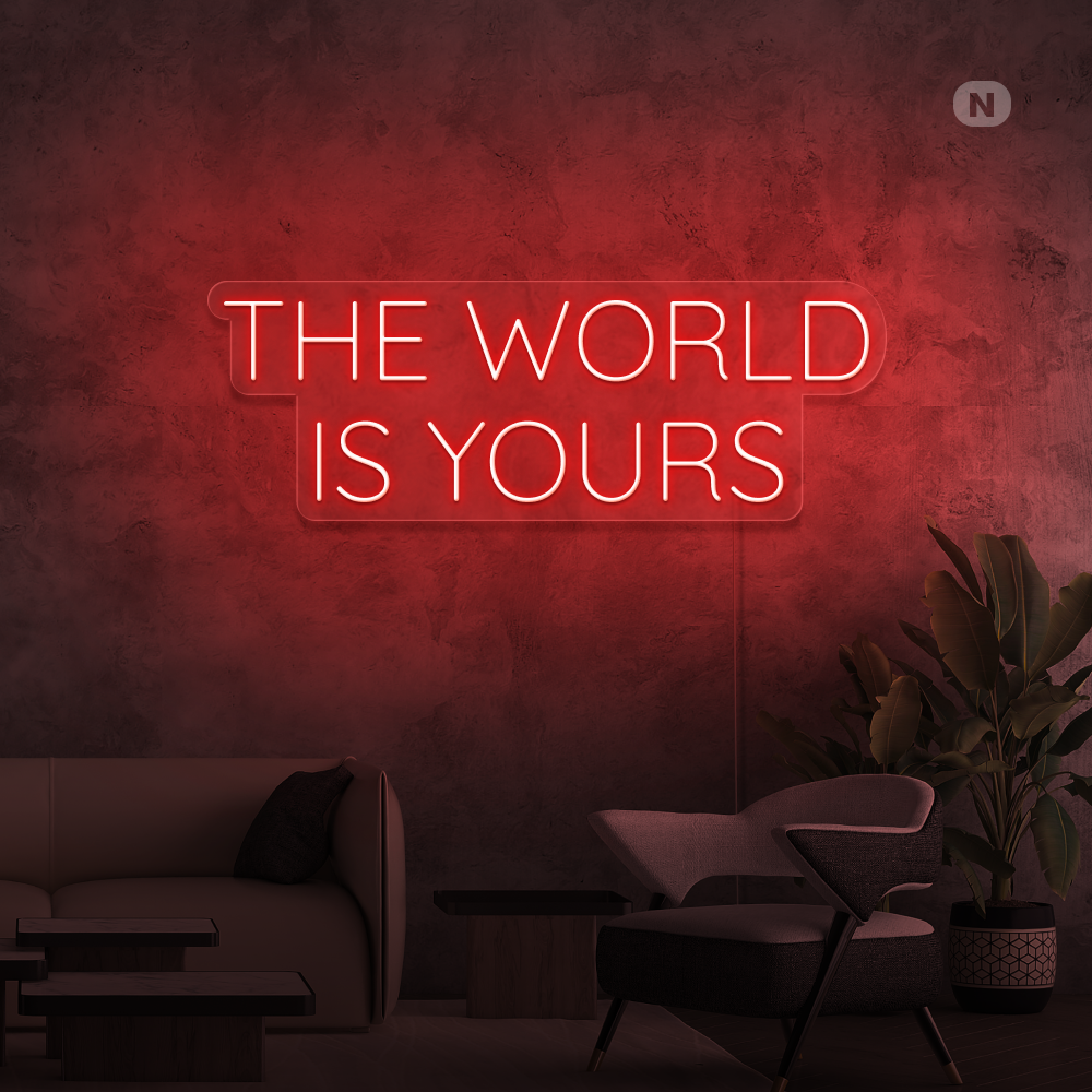 Neon Verlichting The World Is Yours