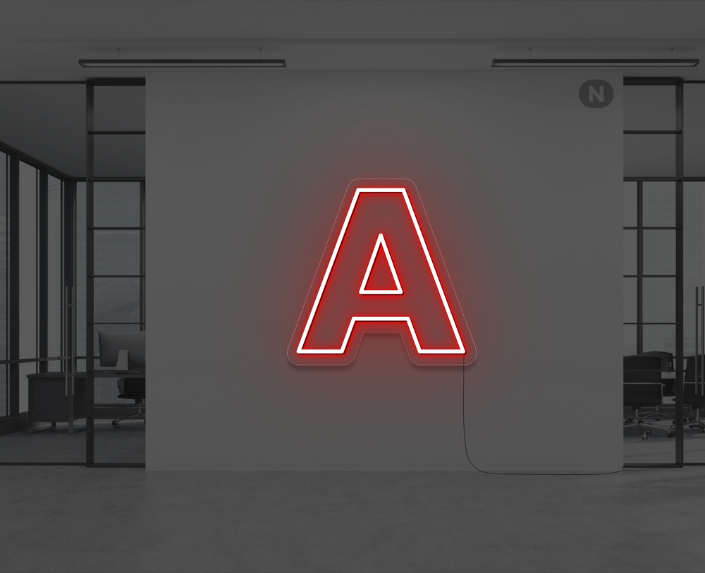 Neon Letter A