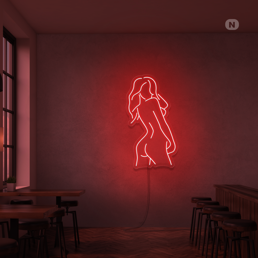 Neon Verlichting Exotisch meisje
