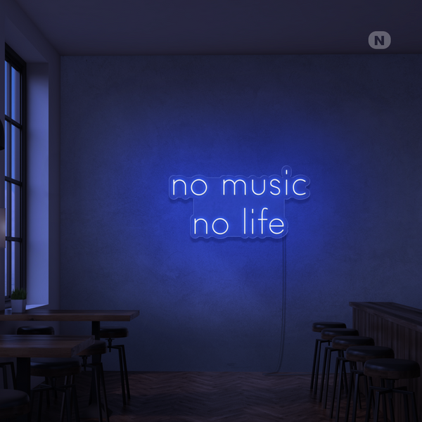 Neon Verlichting No Music No Life