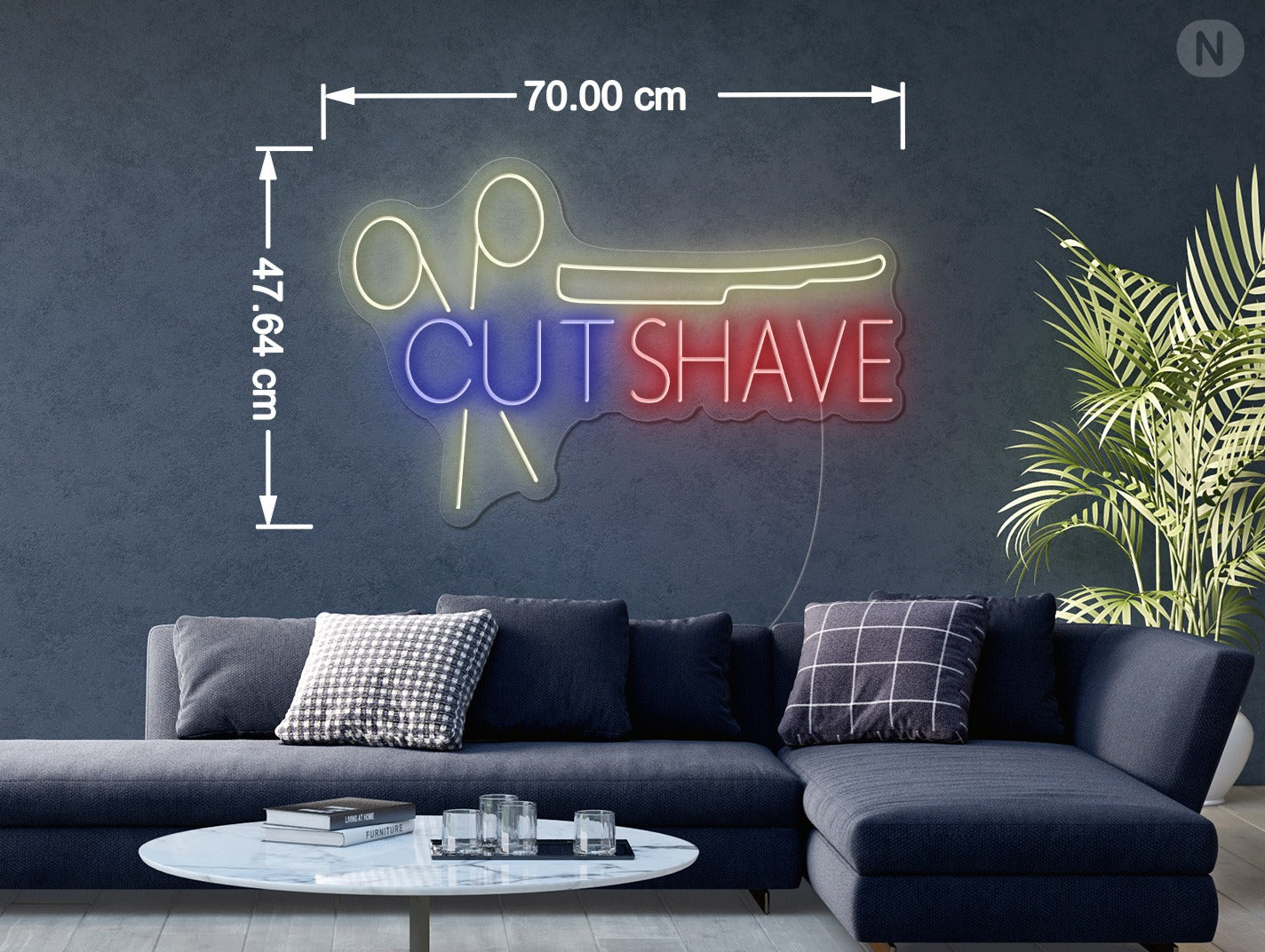 NO23 2x NEON BASSSEM  CUT SHAVE (warm white/blue/red/UV)