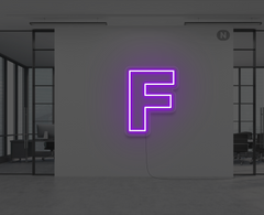 Neon Letter F