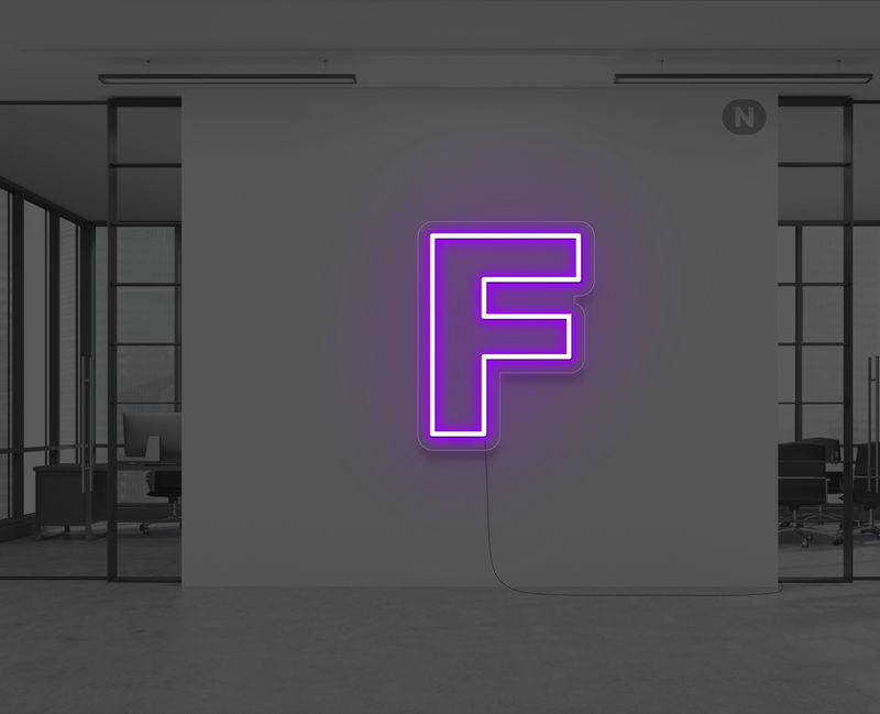 Neon Letter F