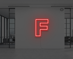 Neon Letter F