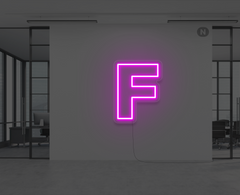 Neon Letter F
