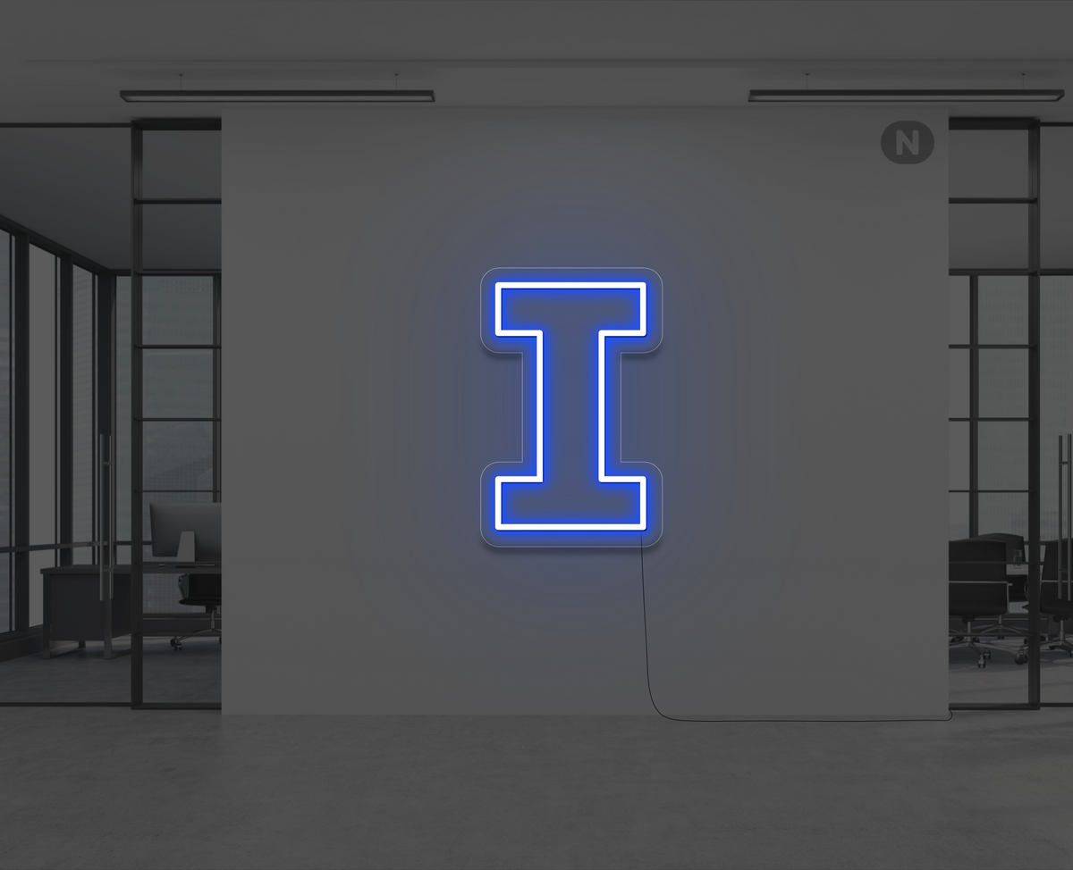 Neon Letter I