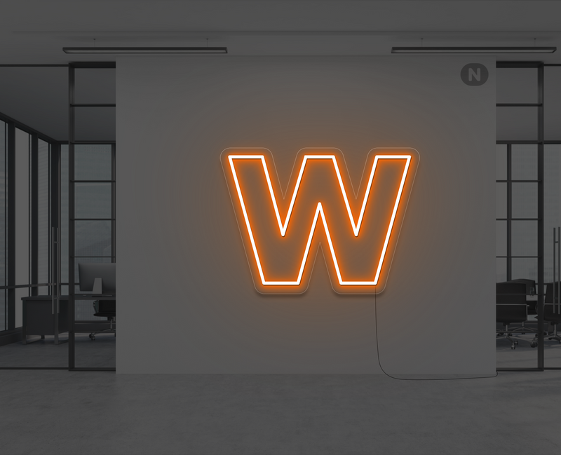 neon-letter-w-oranje