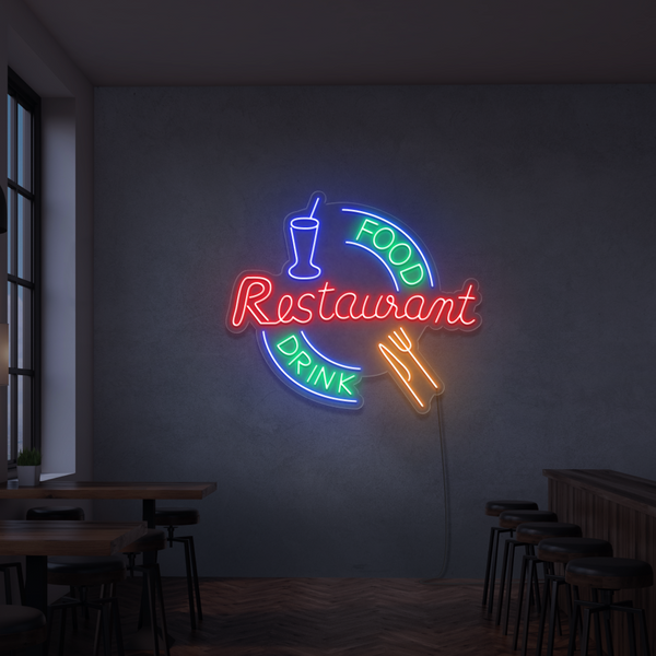 Neon Verlichting Restaurant food drinks