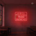 Neon Verlichting Hot & Cold Sandwiches