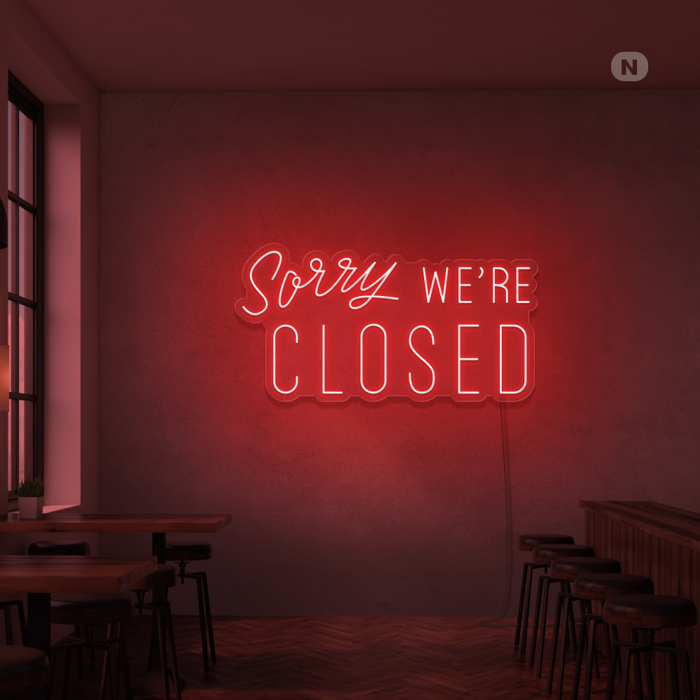 Neon Verlichting Closed