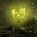 Neon Verlichting Artistiek Gezicht