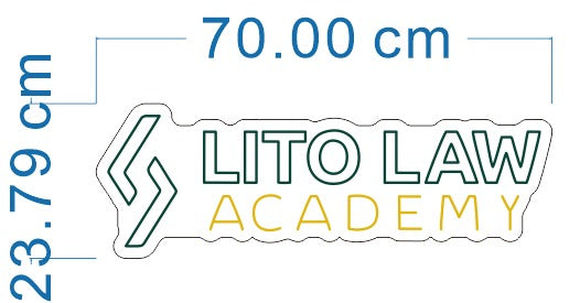 Logo Lito Law [70cmx23.79cm][COLD WHITE][Montage an der Decke]