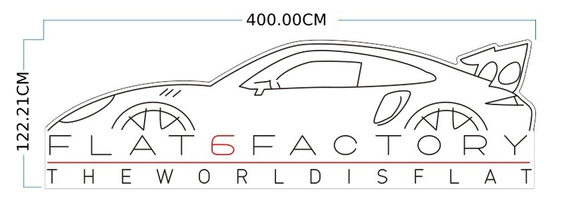 Logo Flat 6 Factory [Cold White] [Busty Red][Schwarze Rückwand]