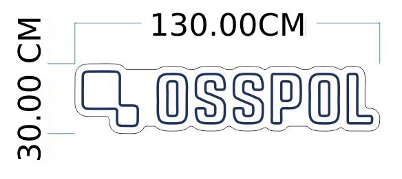 Logo OSSPOL [2x 55.00cm - 12.79cm][1x 130.00CM - 30.00CM]