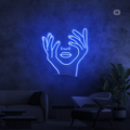 Neon Verlichting Artistiek Gezicht