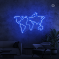 Neon Verlichting Wereldkaart