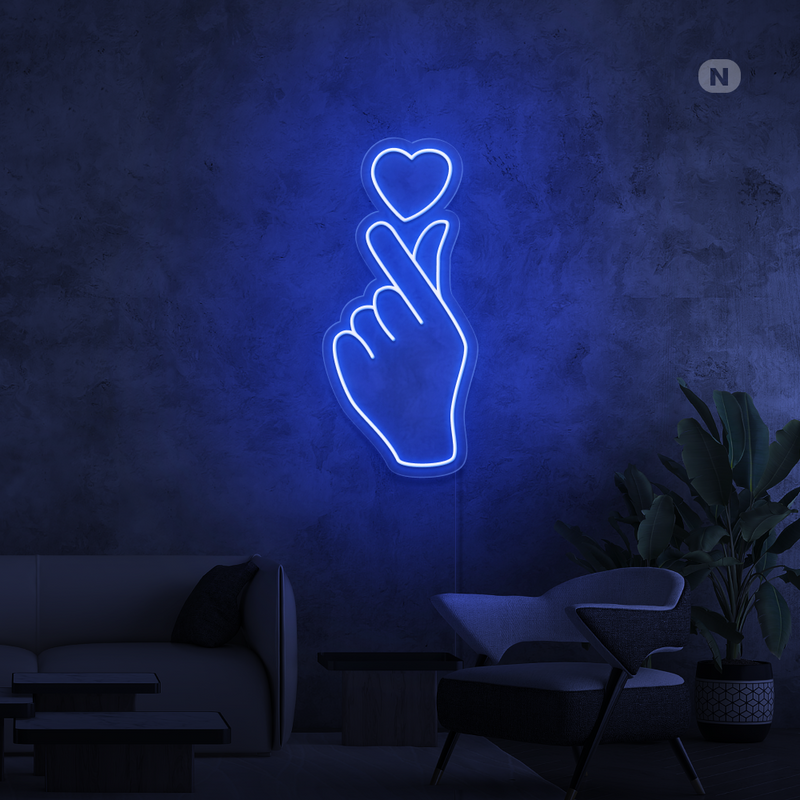 Neon Verlichting Liefde Hand