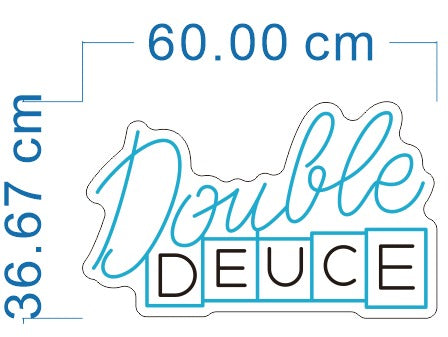 Logo Double Deuce Buiten [Ice Blue + Cold White]