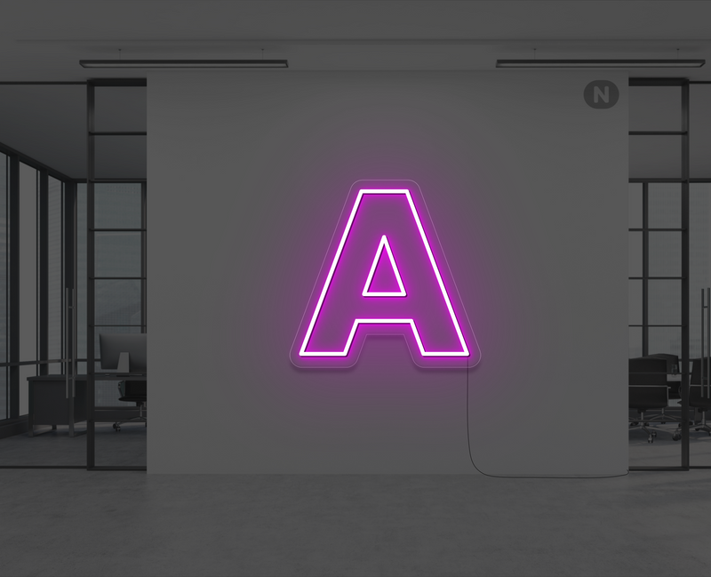 Neon Letter A