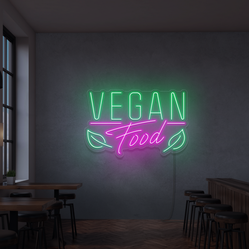Neon Verlichting Vegan Food